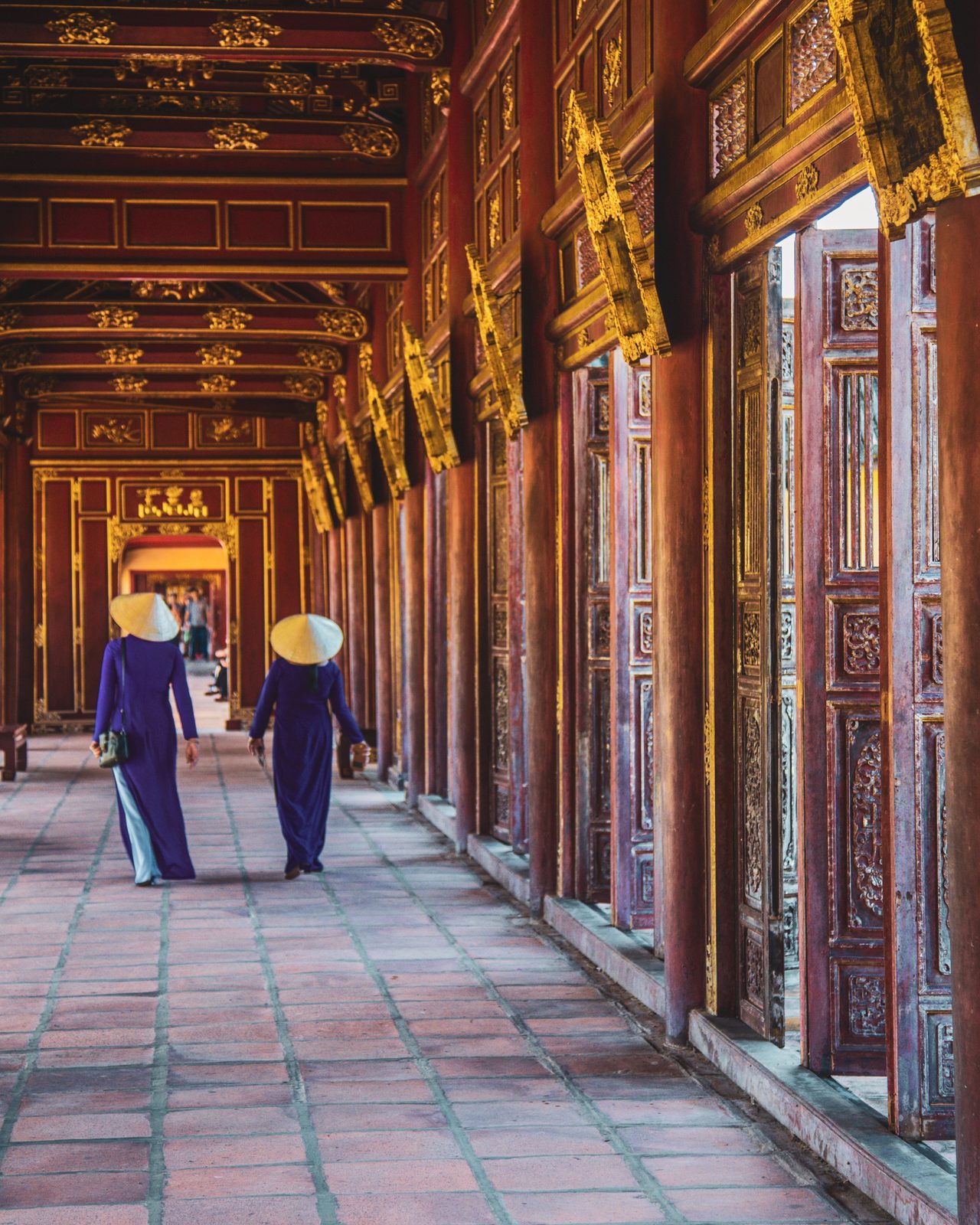 A corridor of the imperial city, Hue