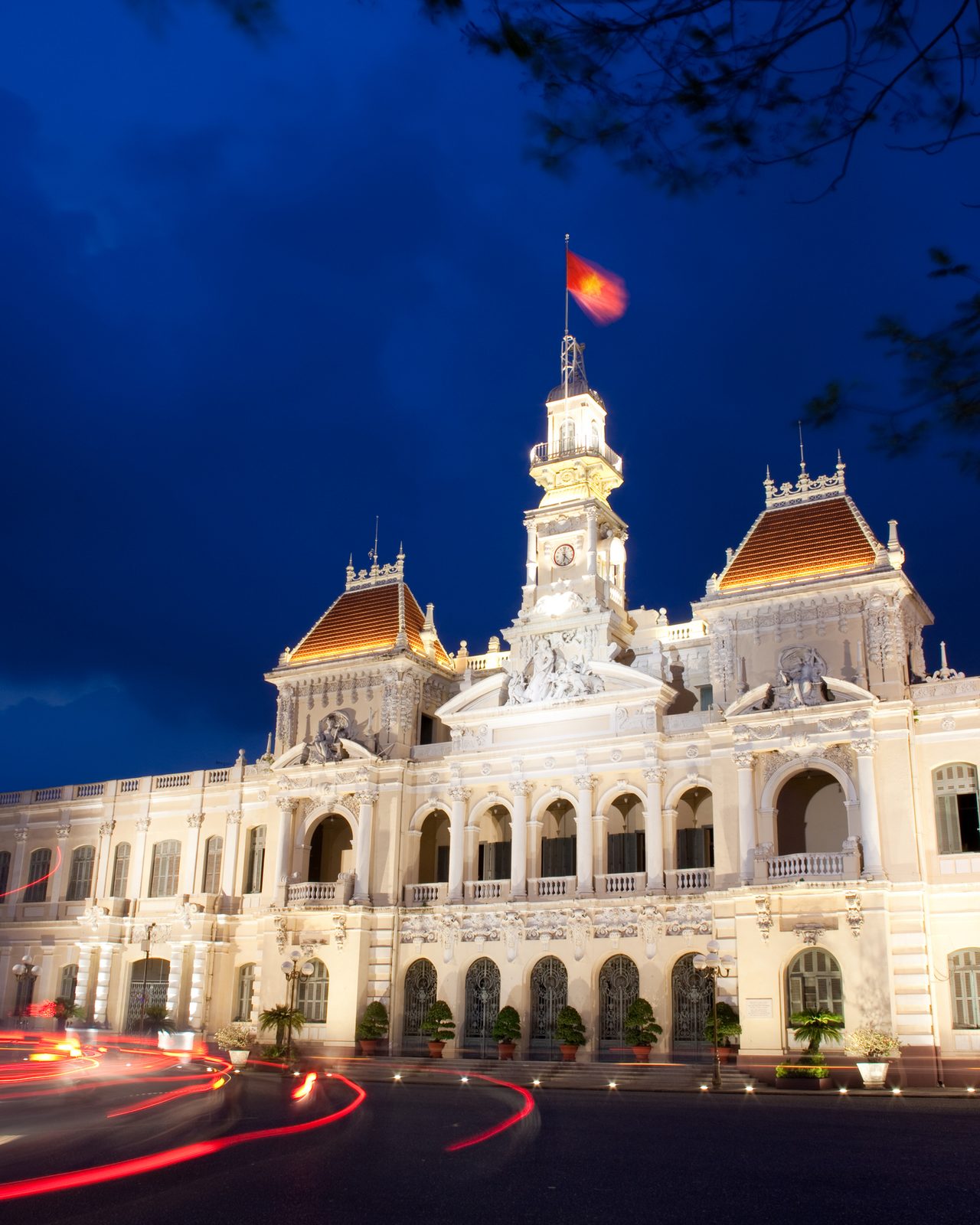 The City Hall of Saigon at blue hour