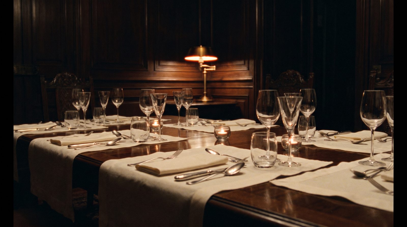 A dining room before service